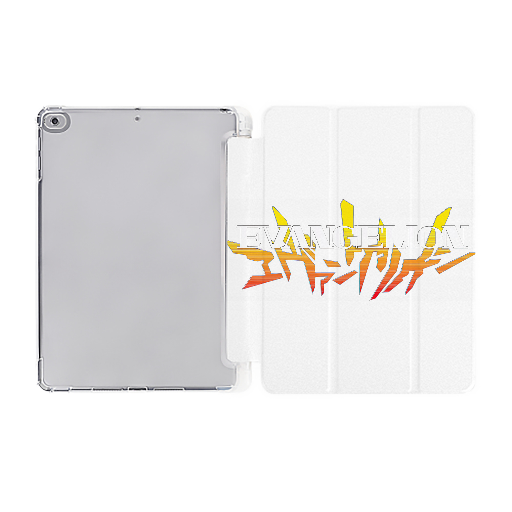 （画像用） EVA 新世紀エヴァンゲリオン IPad ケース ペン収納付き 三つ折りスタンド PUレザー×シリコン 対応機種9.5/10.5/10.9インチ